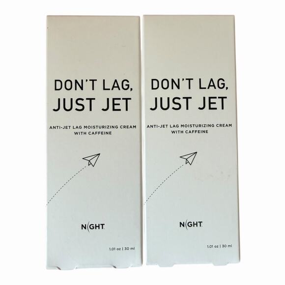 2 NIGHT Skincare Don't Lag Just Jet Anti Jet Lag Moisturizing Cream 30 ml - NIP - Picture 1 of 16